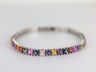 Bracelet arc en ciel de saphirs