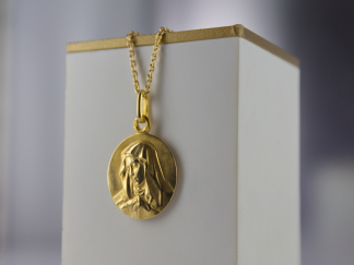 Pendentif médaille Vierge or Jaune