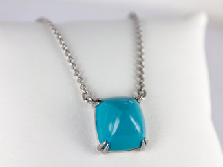 Collier Turquoise or Palladié
